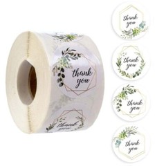 Thank You Stickers 500pcs/roll Small Business Bakery Candy Dessert