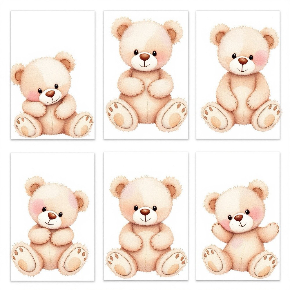 Teddy Bear Decoupage Rice Paper For Ornament-Wood Art A4 1 Sheet