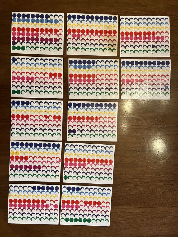 Vintage Smiley Face Stickers American Greetings, AGC, Partially Used