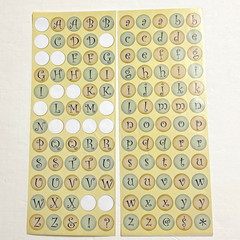 Vintage Scrapbook Alphabet LOT – 16 Sets of Circular Shaped Letters/Numbers