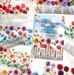 20Pcs Flowers Fence Wall PET Stickers Journal Planner DIY Scrapbooking Sticker