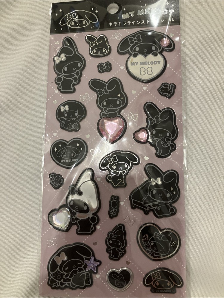Brand New Sanrio Monotone Stone My Melody Sticker Sheet