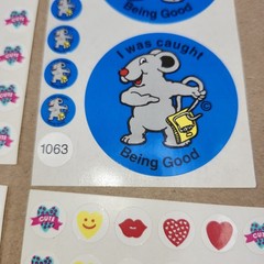 Lot of Vintage teacher reward stickers NEW mini sheets