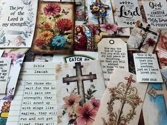 #773 – SMALL FAITH & FLORAL Junk Journal Scrapbooking Kit – 15 Pieces SHIPS FREE