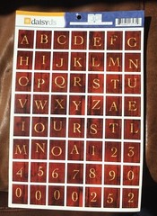 DAISY D’S ABC FRENCH MARKET ALPHABET LETTER STICKERS IMPERFECT ONE MISSING *