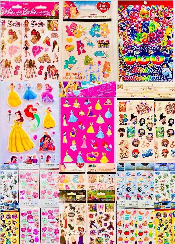 29+ Sticker Pack, Preppy DIY Cards GIRL Princess Journal Fun Kids