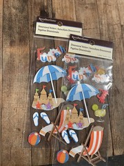 Recollections Dimensional Stickers Lot of 7 Sports Birthday Beach Art