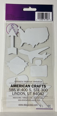 Sticko Chalk Travel Stickers EK Success USA 2020 Scrapbook Planner Vacation 20PC