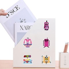 52pcs Early Education Puzzle Animation Stickers Pack, Aesthetic Vinyl Waterpr…