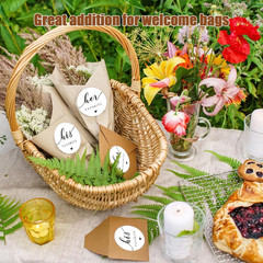 120 Sets of Wedding Favor Stickers with Cookie Bags for Bridal Showers