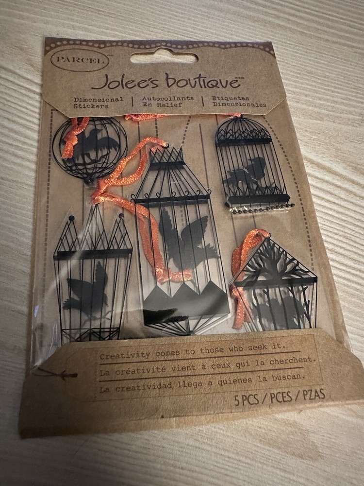 Jolee’s Boutique Halloween Crows in Cage Sticker Scrapbooking Crafts