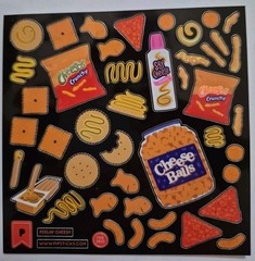 Pipstick Sticker Sheet 4×4 called «Feelin’ Cheesy» From Feb 2023