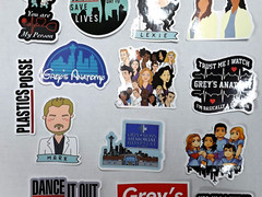 20 piece Grey’s Anatomy sticker lot. vinyl waterproof mixed lot new condition