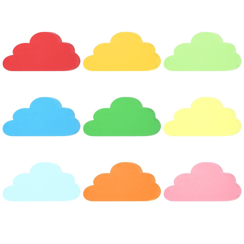 4.2×6.1″Cutouts Paper, 108Pcs Clouds Assorted Color Paper, Multicolor