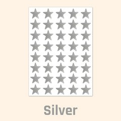 1000 Pack, Silver Foil Star Metallic Stickers, 0.6″ Diameter