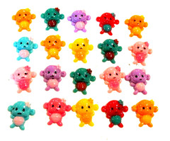 Lot of 20 Multicolor Little Girl Monkey Flatbacks For Crafting – NEW (#32)