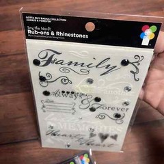 Say the Word Rub Ons & Rhinestones Always & Forever Collection imaginisce