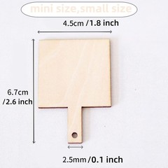 30 Pcs Mini Wooden Cutting Board with Handle,Unfinished Wood Blank Cutting Bo…