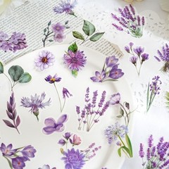 100 Pcs Blue Flower Stickers, Wildflower Stickers for Scrapbooking Junk Journ…