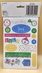 Keepsake Essentials Stickers BABY BOY Angel Sweet Pea 2-Sheets Scrapbook, NEW