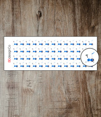 Stationary Bike Exercise Planner Stickers 52 Matte or Glossy Paper (#232)