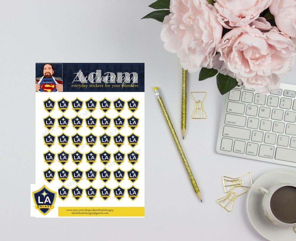 LA Galaxy Soccer Planner Stickers
