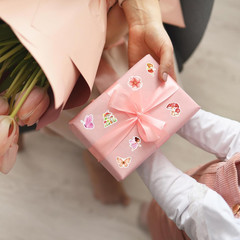 1000 Pcs Spring Fairy Stickers Roll Watercolor Wonderland Flower Mushroom Butter