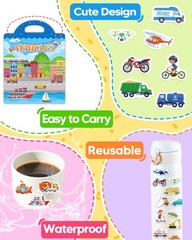 Benresive Reusable Sticker Book for Toddlers, Travel Toys & Craft Activity Gift