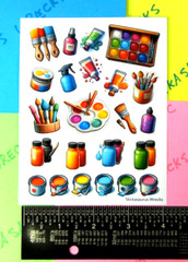 Paint Art Supplies Sticker Sheet
