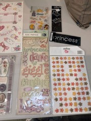 Baby Girl Scrapbooking Embellishments Lot Stickers Paper Crafts Mixed Media