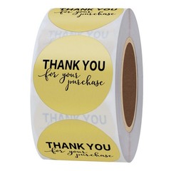 Hybsk Gold Foil Thank You for Your Purchase Stickers 1.5″ Round 500 Labels
