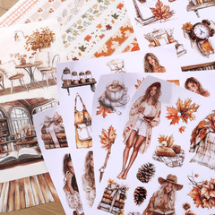 A5 Size Journaling Stickers -200 Pre-Cut Washi Stickers for Junk Journal & Scrap