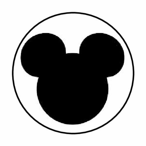 48 MICKEY MOUSE HEAD EARS BLACK ENVELOPE SEALS LABELS STICKERS 1.2″ ROUND