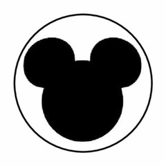 48 MICKEY MOUSE HEAD EARS BLACK ENVELOPE SEALS LABELS STICKERS 1.2″ ROUND
