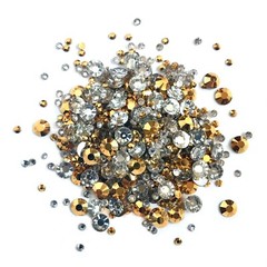 Buttons Galore Flat Back Jewelz for Crafts in Iridescent Earth Colors Jewels
