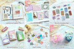 102 Unique Textured Scrapbook Papers & Mesh Fabric Sheets(17 Designs × 6 Colors