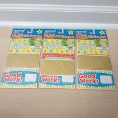 Art Skills Reward Sticker Scratch Off Lot Of 3 Teacher Student Merit Award Cards