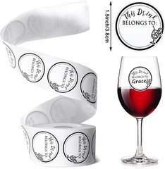 600Pcs This Drink Belongs to Stickers Bulk, Blank Drink Labels, 1.5 in