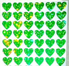 Holographic Sparkle Heart Stickers!~ 0.25 to 4 in ~ 13 Colors ~ Cards & Crafts!