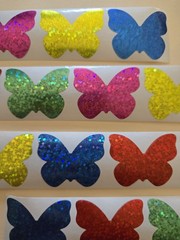 16 Sparkly Butterfly Stickers/Pretty Butterfly Stickers/Spring Summer Stickers