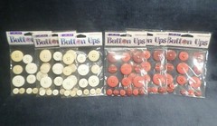 (6 Sheets) Scrapbooking Button Stickers Button Ups Photo Safe Adhesive Buttons