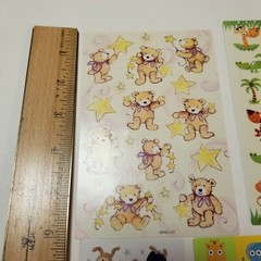 American greetings AGC sticker sheet vintage LOT farm animals zoo teddy bear dog