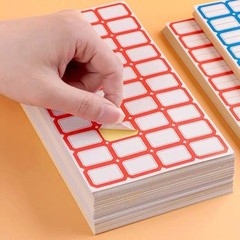 50 Sheets Writeable Labels Sticker Adhesive Sticker Small Blank Sticker for Home