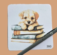 Dogs Puppies and Books Journal Cards Supplies Scrapbooks Junk Journal 393