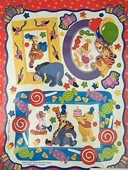 Disney Stickers Pooh Tigger Mickey Pluto Minnie Piglet Eeyore