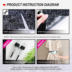 Bling Rhinestone Car Stickers – DIY Self-Adhesive Glitter Gem Sheet 9.4″x63