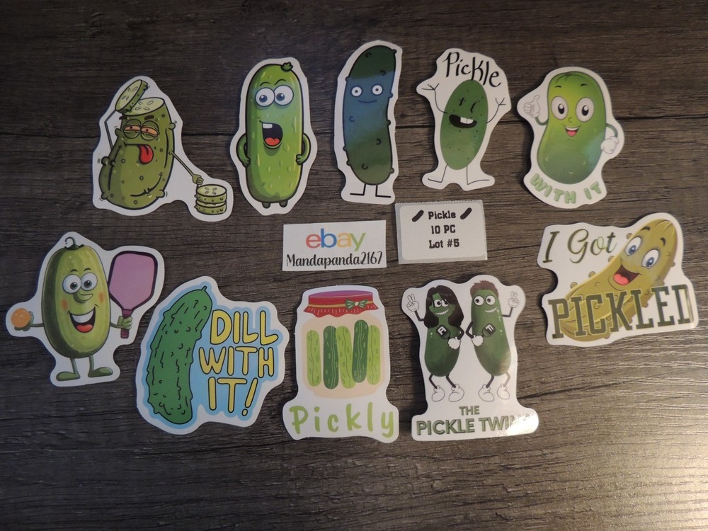 Pickle – Food – Mixed – Stickers Lot #5 – 10 pcs. *Sticker sizes are mixed*