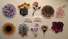 Flowers – Mixed -Stickers -10 PCs – 5 styles available! See Description