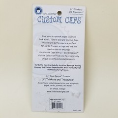 Li’l Davis Designs Black Custom Caps 3d Scrapbook cards frames tags LTT-3015