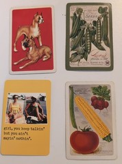 20 Playing Cards Most Vintage Ephemera Junk Journal Veggies Mountains Cats Dogs